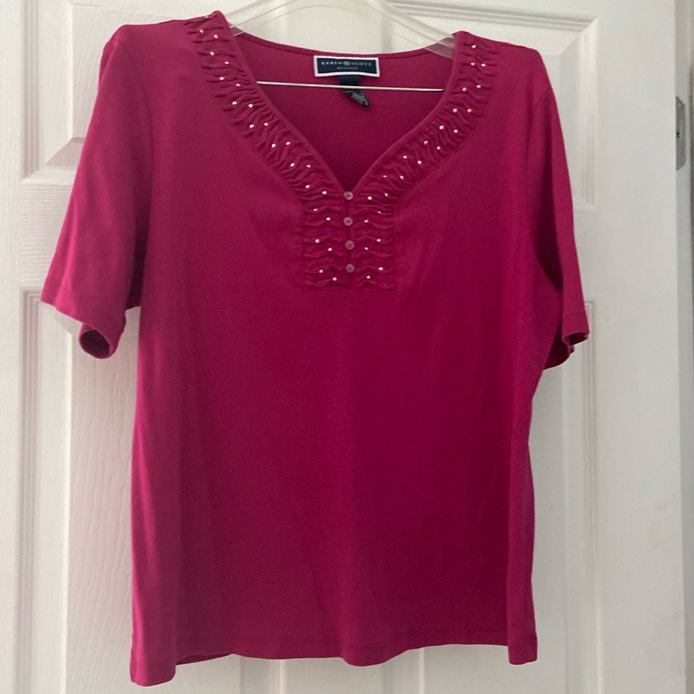 karen scott short sleeve top